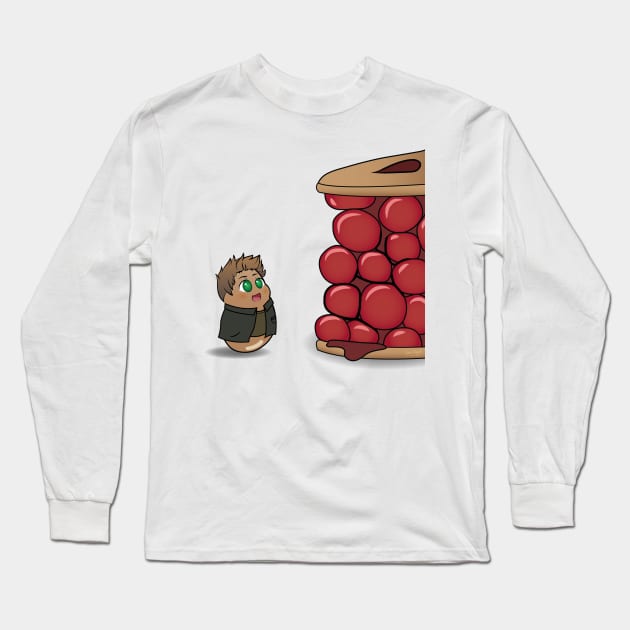 Bean Dean with Pie Long Sleeve T-Shirt by JessiLeigh